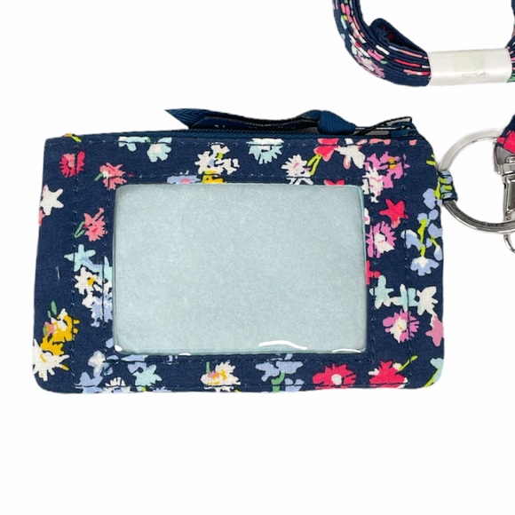 Vera Bradley Zip ID Case & Lanyard Scattered Wild - Picture 4 of 6